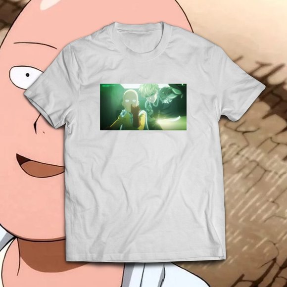 One Punch Funny Saitama Genos Tee - Picture 1 of 2